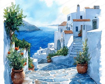 絵画　ギリシャ　スペイン　海　アート 絵画 ギリシャ スペイン 海 アート 絵画 ギリシャ スペイン 海