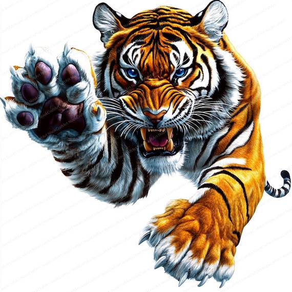 16 Ferocious Tiger Clipart | Tiger Clipart | Printable Watercolor