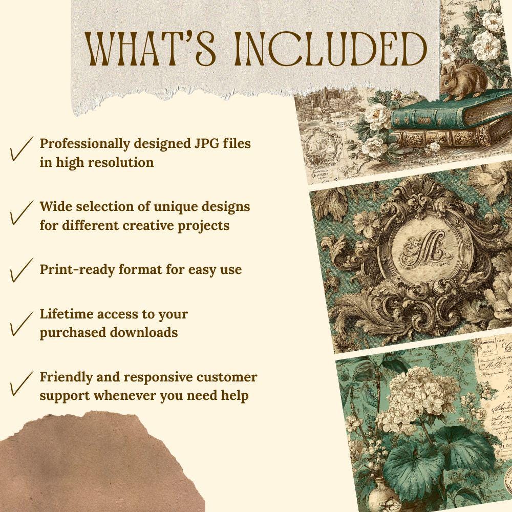 Victorian Ephemera Junk Journal Kit | Antique Collage Sheets | Vintage ...