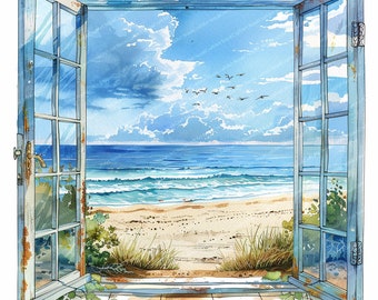 15 窓から海が見えるクリップアート | 窓から海が見えるクリップアート