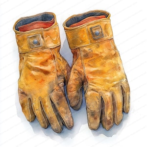 18 werkhandschoenen clipartset | Digitale afbeeldingen industriële veiligheid | Afdrukbare aquarel clipart | Hoge kwaliteit JPG's | Papierkunst | dagboek