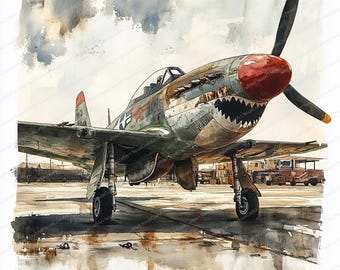 17 戦闘機サメのクリップアート | ビンテージ航空機のイラスト | 印刷