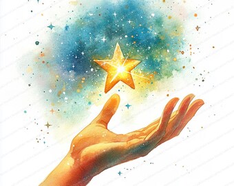 夢に手を伸ばすクリップアート20選 | 星に手を伸ばす手 | 印刷可能な