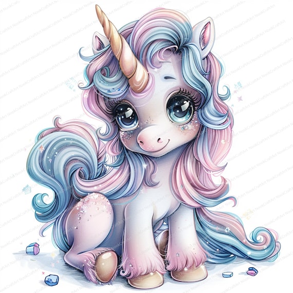 16 ベビーユニコーン クリップアート | かわいいユニコーン | 印刷可能