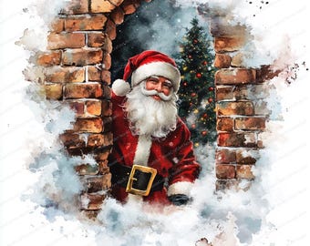 クリスマス サンタクロースのクリップアート 10 点 | お祝いのサンタの