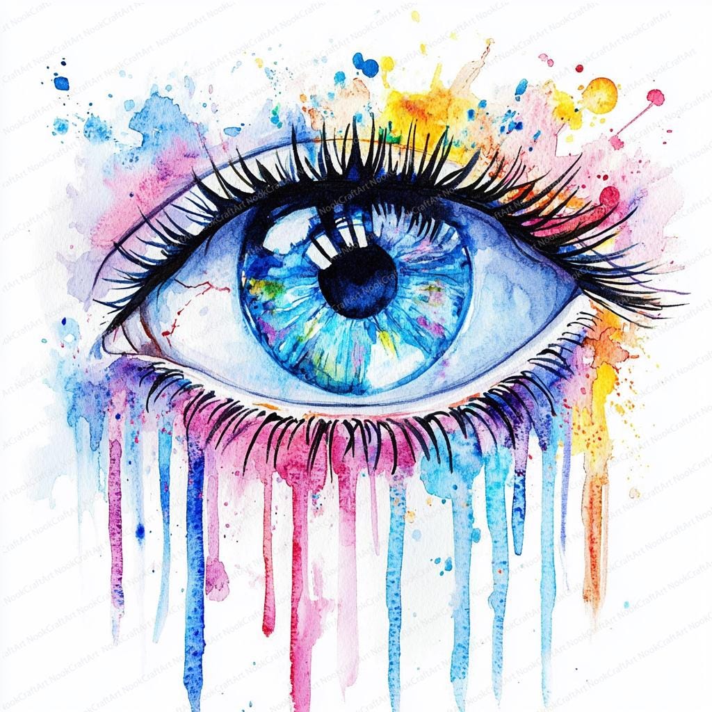 16 抽象的な目のクリップアート | 人間の目のイラスト | 印刷可能な