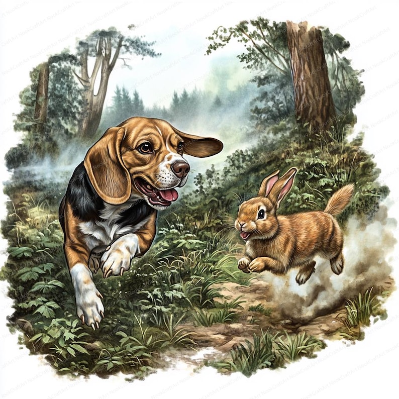 14 Beagle Hunting Dog Clipart | Beagle Rabbit Hunting Dog Clipart ...