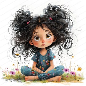 14 Imágenes prediseñadas de chicas divertidas / Chica peculiar / Imágenes prediseñadas de acuarela imprimibles / JPG de alta calidad / Descarga digital / Artesanía de papel / diarios basura