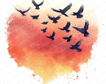 鳥の群れ 油彩画 il_340x270.6585013126_73k2.jpg