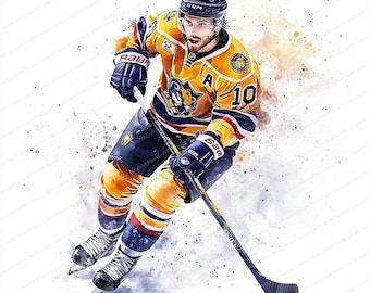 20 ijshockey-clipart | Ontwerpen hockeyspeler | Afdrukbare aquarel clipart | Hoge kwaliteit JPG's | Digitale download | Papiermodellen