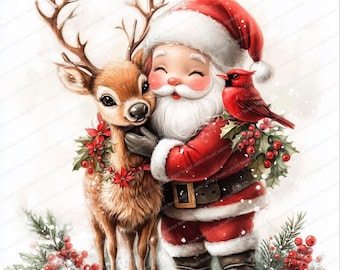 18 クリスマス サンタクロース クリップアート | トナカイとサンタ