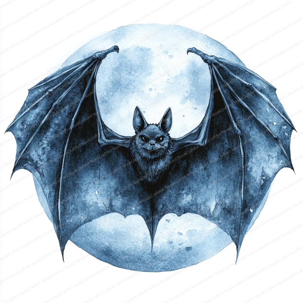 月の下のコウモリのクリップアート19点 | 魅惑の夜のイラスト | 印刷