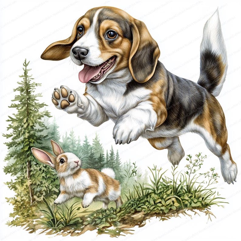 14 Beagle Hunting Dog Clipart | Beagle Rabbit Hunting Dog Clipart ...