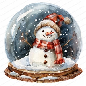 14 Snowman Art Pieces for Christmas  | Printable Watercolor clipart | High Quality JPGs | Digital download | Paper craft | junk journals