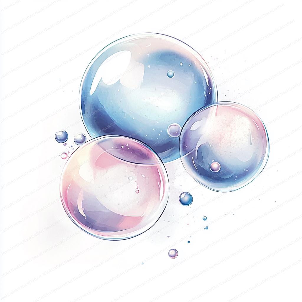 20 Bubble Clipart | Bubbles Clipart Bundle | Printable Watercolor ...