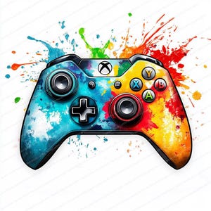16 Clipart di controller di gioco / Clipart di gioco / Clipart acquerello stampabile / JPG di alta qualità / Download digitale / Carta artigianale / diario