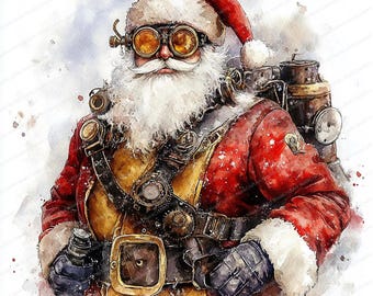 18 スチームパンク サンタクロース クリップアート | クリスマス