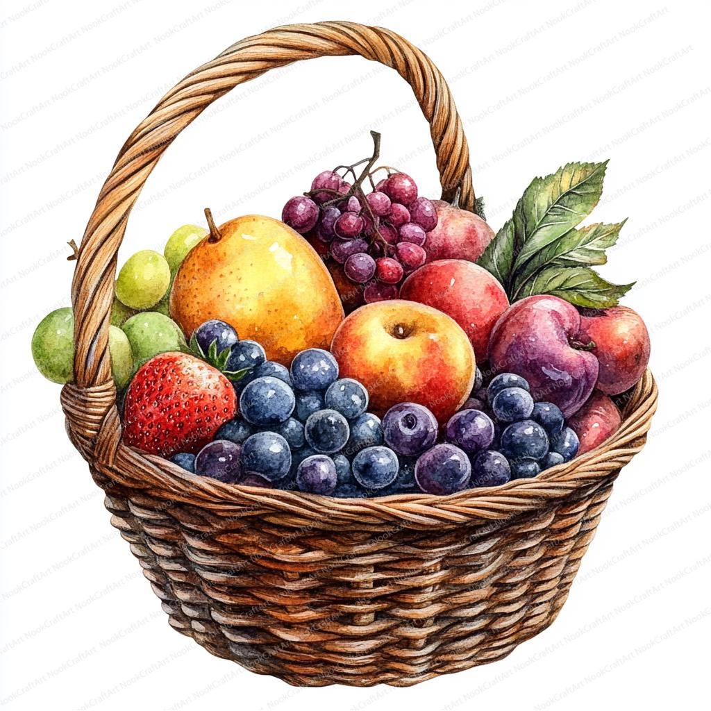18 フルーツバスケット クリップアート | カラフルなイラスト バンドル