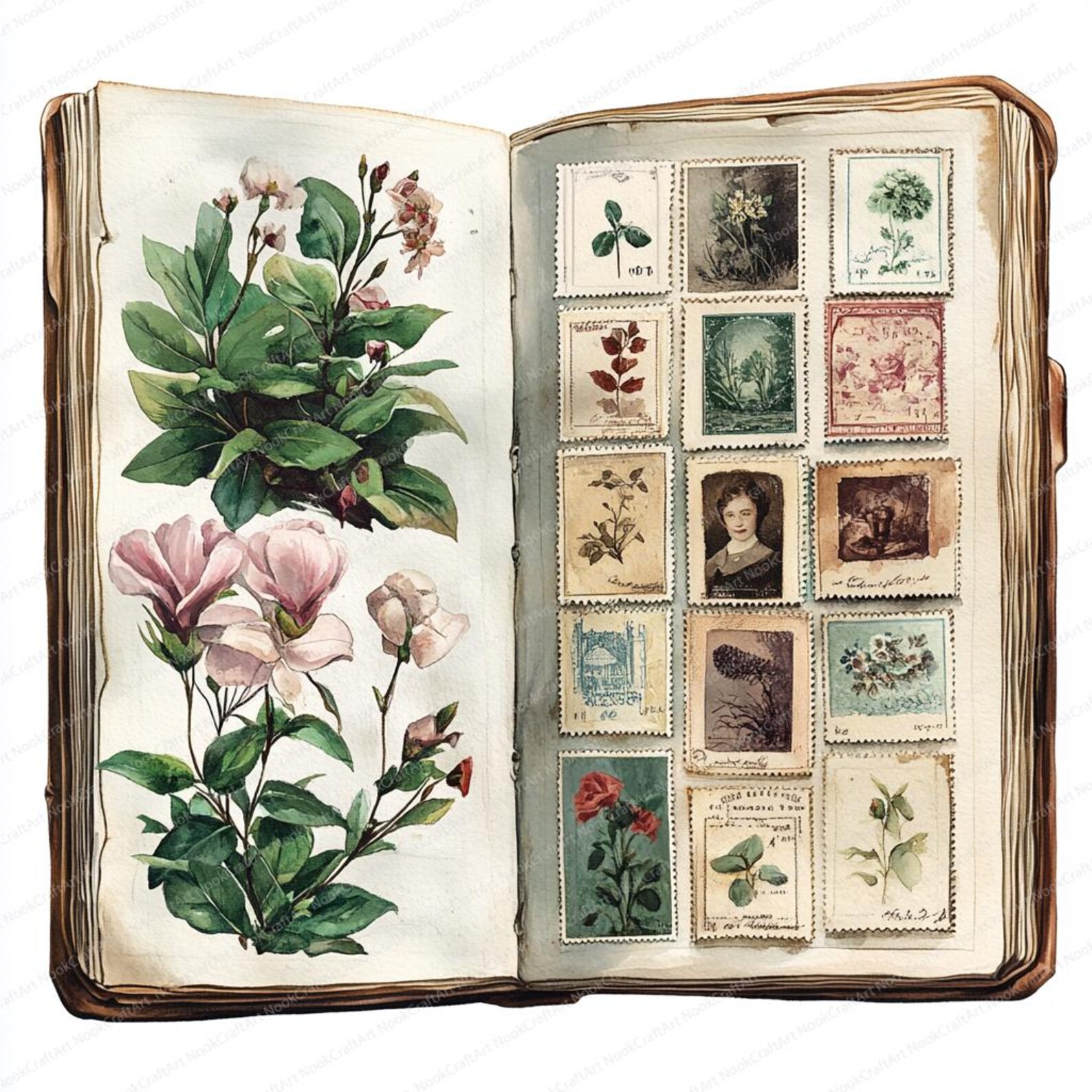 20 Stamp Collection Clipart | Vintage Postage Stamp Illustrations ...