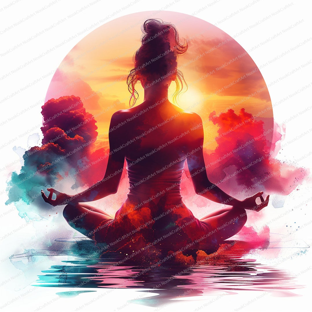 12 Yoga Clipart | Woman Meditating | Printable Watercolor Clipart | High  Quality Jpgs | Digital Download | Paper Craft | Junk Journals - Etsy, image size:1080x1080