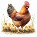 20 Chicken Family Clipart | Mother Hen With Chicks Design | Printable ...