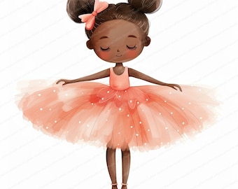 12 Ballerina Clipart Set | Ballet Clipart | Printable Watercolor clipart | High Quality JPGs | Digital download | Paper craft, junk journals