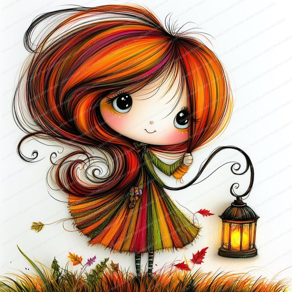 15 Autumn Leaf Enchantress | High-quality Jpgs | Autumn Dolls