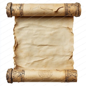 16 middeleeuwse scroll-clipart | Ontwerp met antieke rol | Afdrukbare aquarel clipart | Hoge kwaliteit JPG&#39;s | Digitale download | Papierkunst