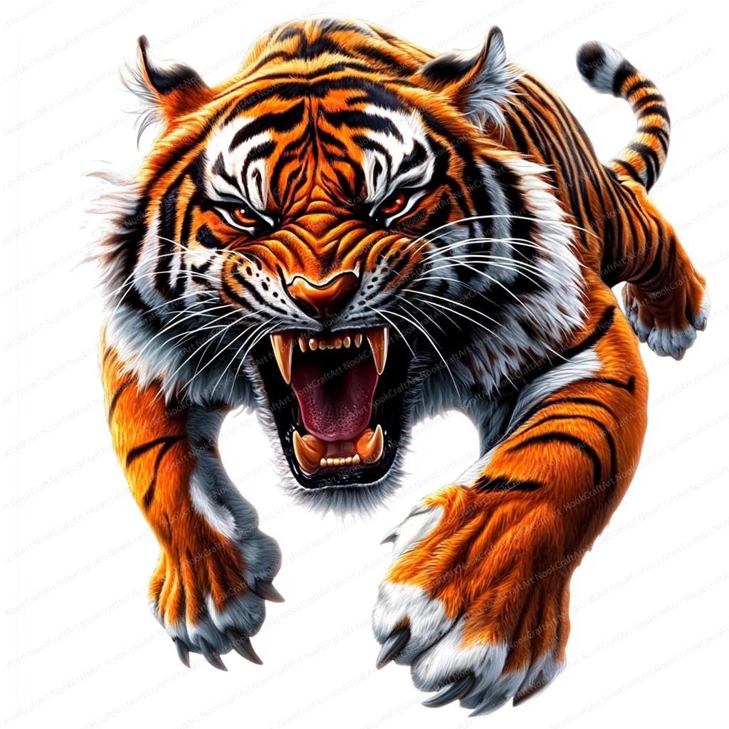 16 Ferocious Tiger Clipart | Tiger Clipart | Printable Watercolor