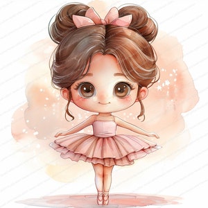 14 Ballerina Clipart | Dancing Ballerina | Printable Watercolor clipart | High Quality JPGs | Digital download | Paper craft | junk journals