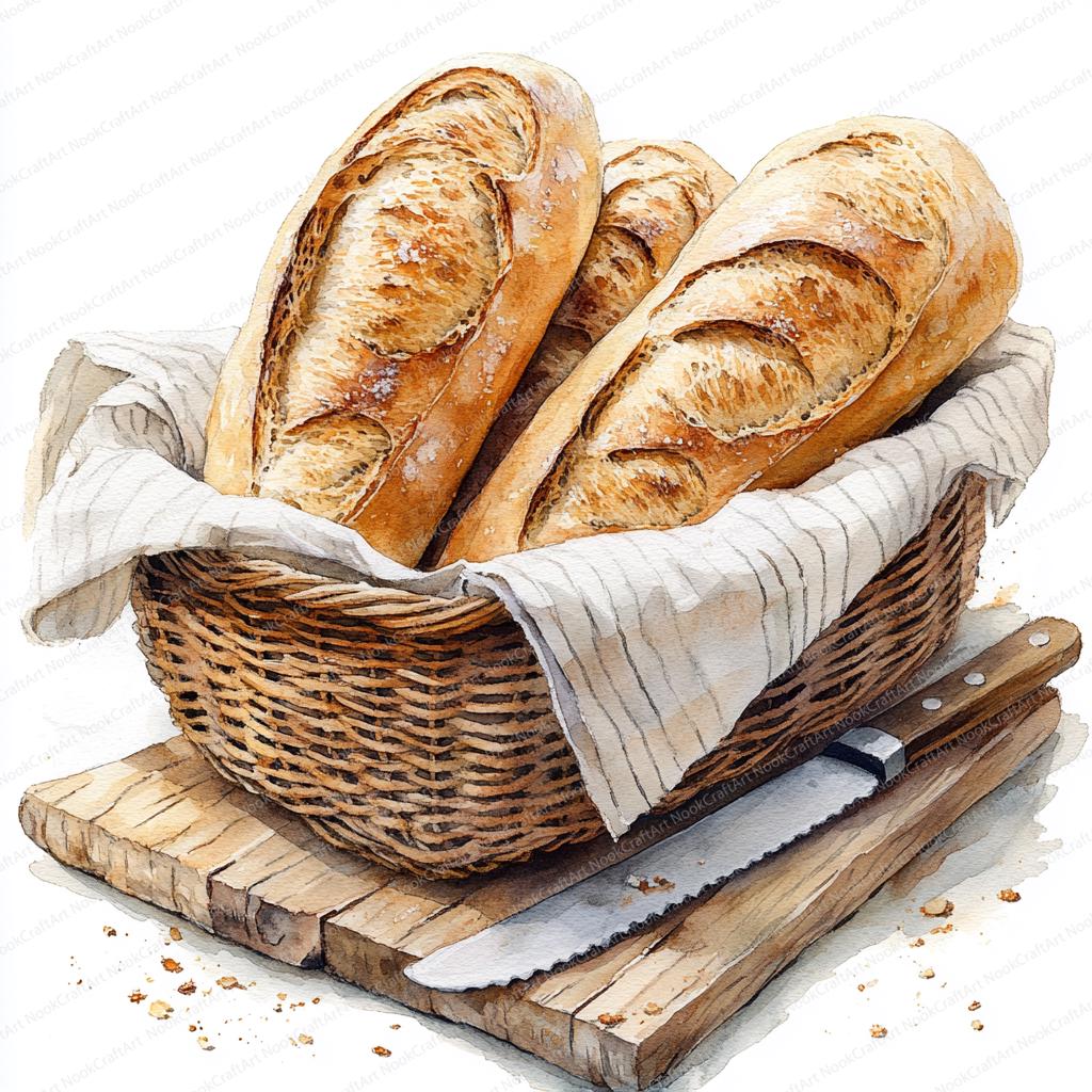 Panier En Osier Pour Boulangerie - Pour Baguettes, Dimensions 50" X 36cm, Occasion