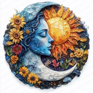 18 Lunar Solar Natuur Clipart | Celestial Elements-collectie | Afdrukbare aquarel clipart | Hoge kwaliteit JPG's | Papierkunst | dagboek