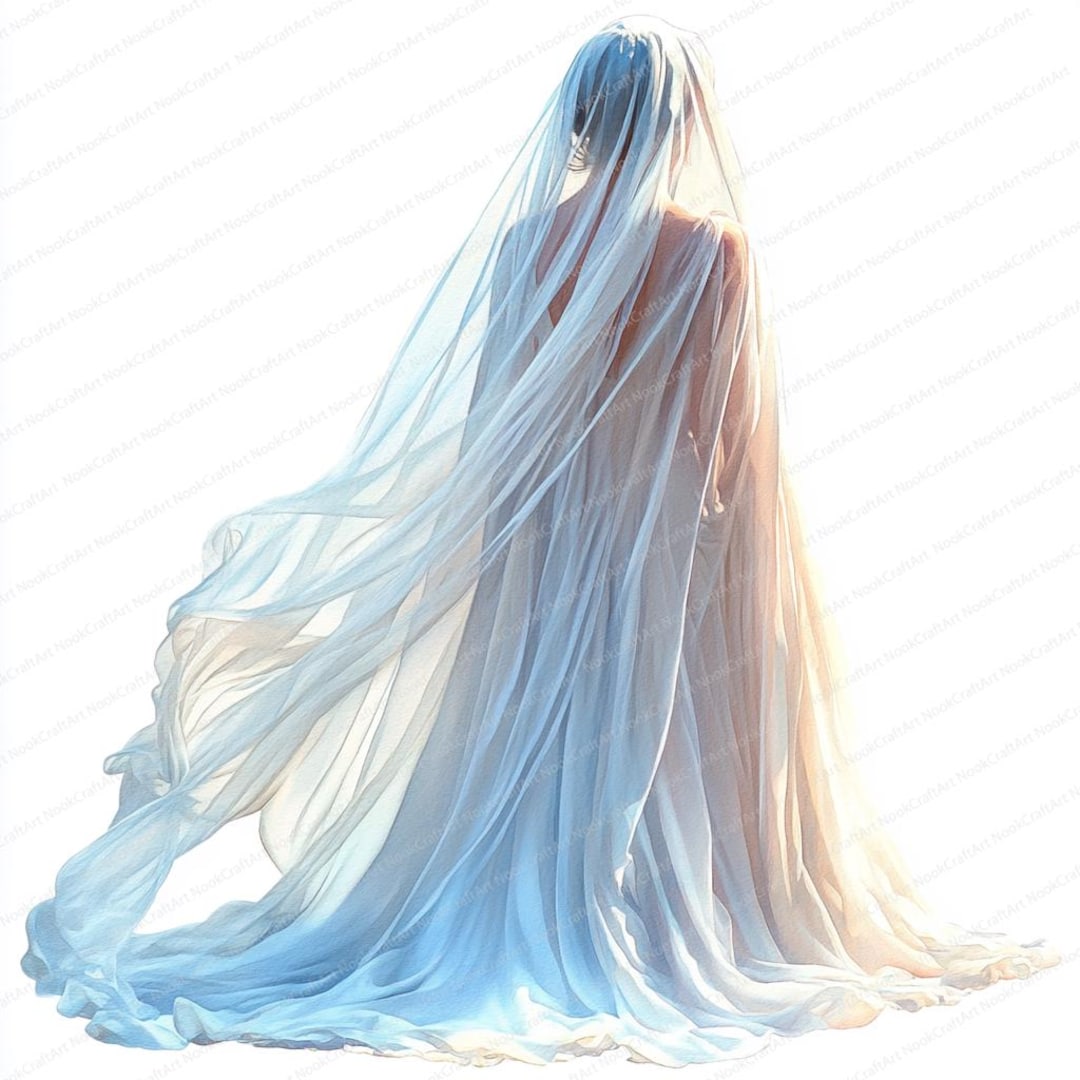 20 Bridal Veil Clipart Collection | Elegant Wedding Accessory