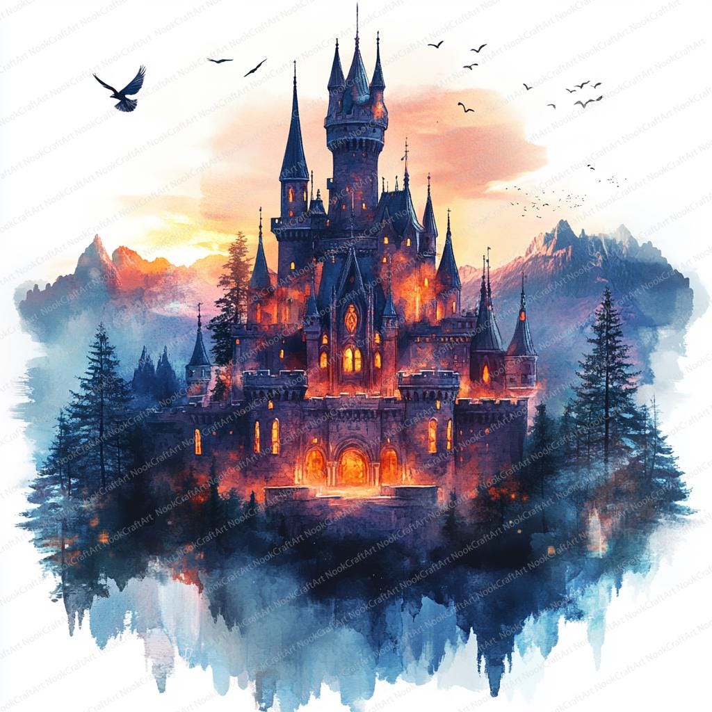 21 Magical Castle Mist Clipart | Enchanting Fairy Tale Art | Printable ...