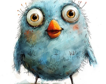 15 種類の面白い鳥 | 素晴らしい鳥 | デジタル クリップアート | 水彩