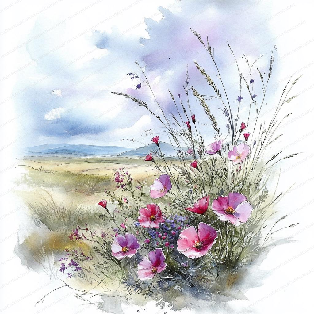 Wild Floral Clipart Watercolor Flowers | 20 High Quality Jpgs | Spring ...