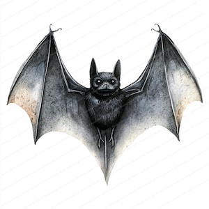 14 Nietoperz Clipart | Dracula Clipart | Wydrukowalne akwarelowe clipart | Wysokiej jakości JPG | Pobieranie cyfrowe | Rękodzieło papierowe | Dzienniki śmieciowe
