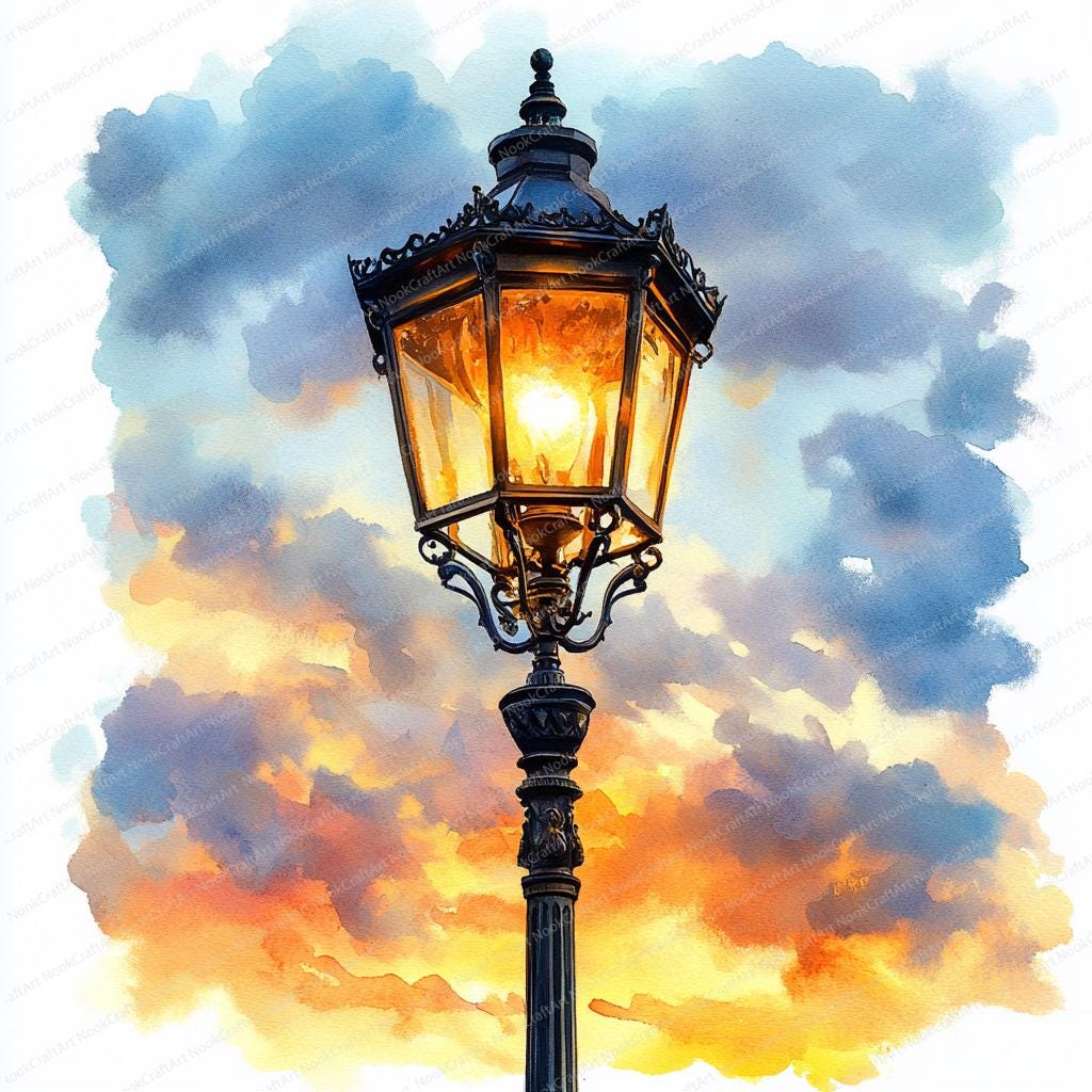 20 ビクトリア朝の街灯のクリップアート | ビンテージ ガス灯の