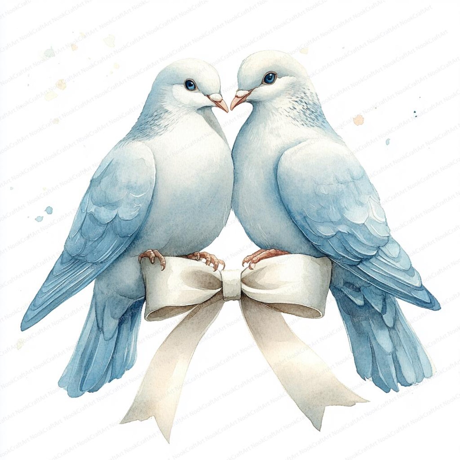 17 Doves With Ribbon Clipart | Elegant Wedding Graphic Design ...