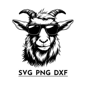 Goat with glasses | Goat SVG | Animals SVG | Digital download | Vector design | Cutfile
