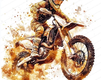 16 Motocross Bike Clipart | Dirt Bike Graphics | Printable Watercolor Clipart | High Quality JPGs | Digital Download | Paper Craft