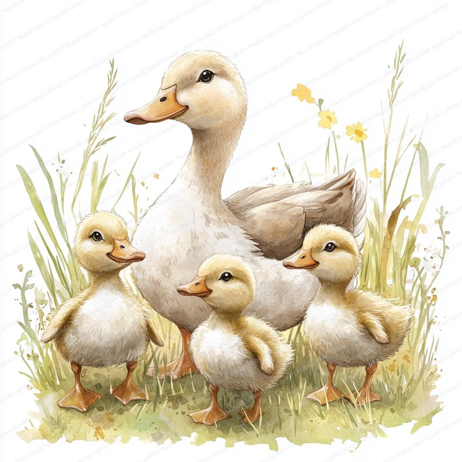 21 Duck Family Farm Clipart | Cute Ducks With Ducklings Art | Printable ...