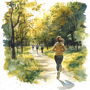 17 Fitness Park Übung Clipart | Outdoor Workout Grafiken | Druckbare Aquarell Clipart | Hochwertige JPGs | Papiermodell | Junk Journal