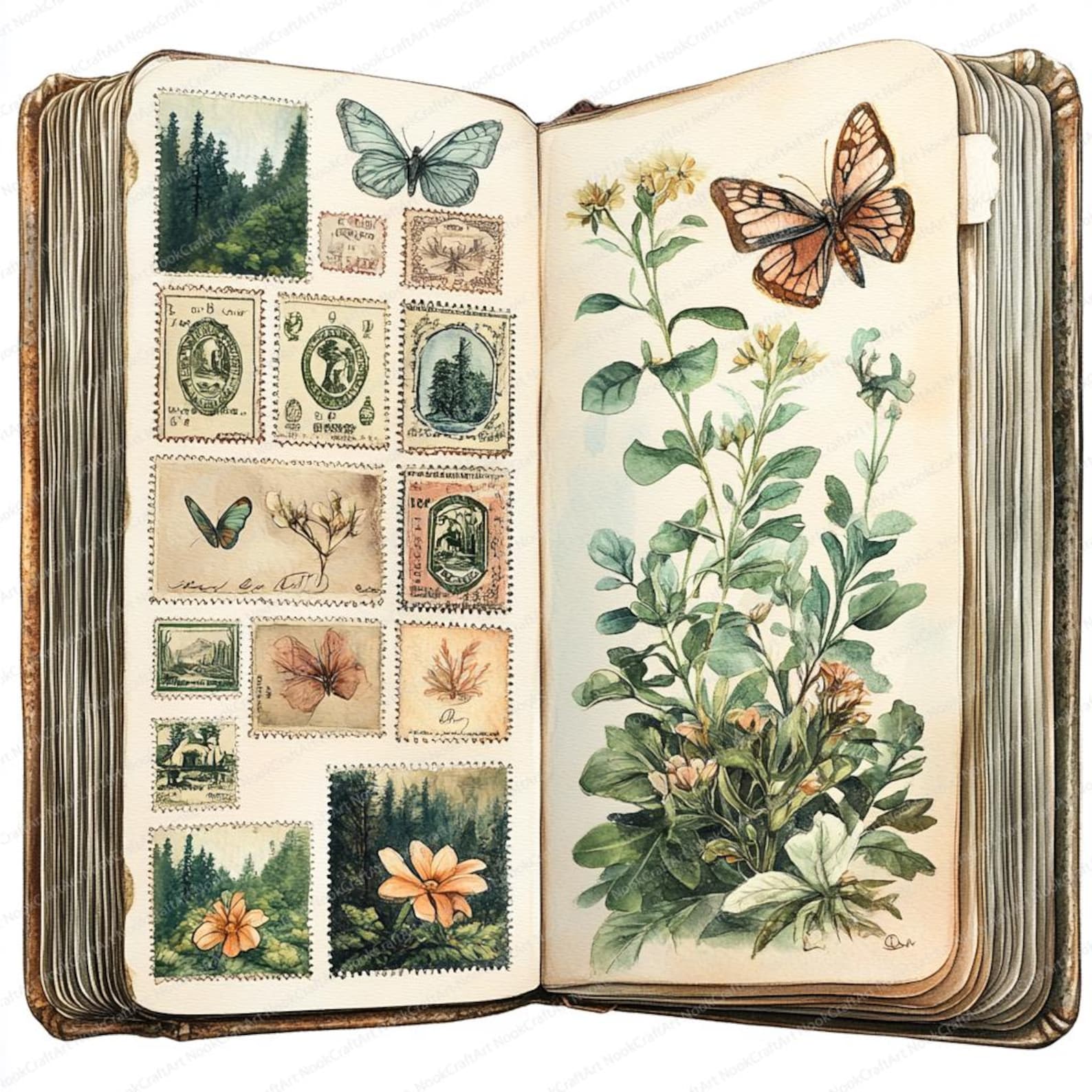 20 Stamp Collection Clipart | Vintage Postage Stamp Illustrations ...