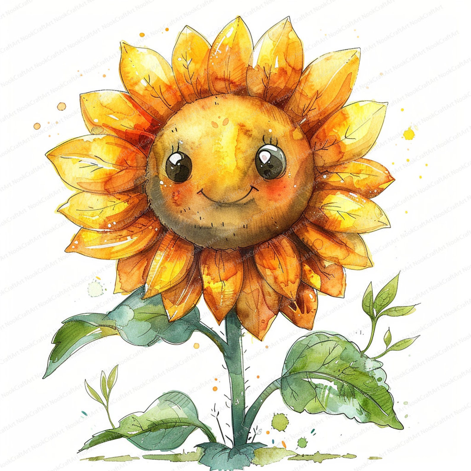 12-cute-sunflower-clipart-adorable-sunflower-clipart-bundle-high