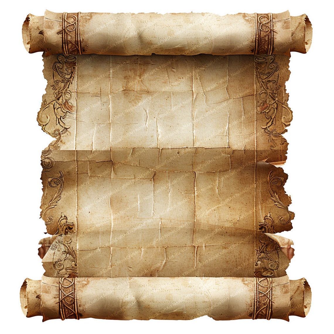 14 Medieval Scroll Clipart, Vintage Scroll, High Quality Jpgs