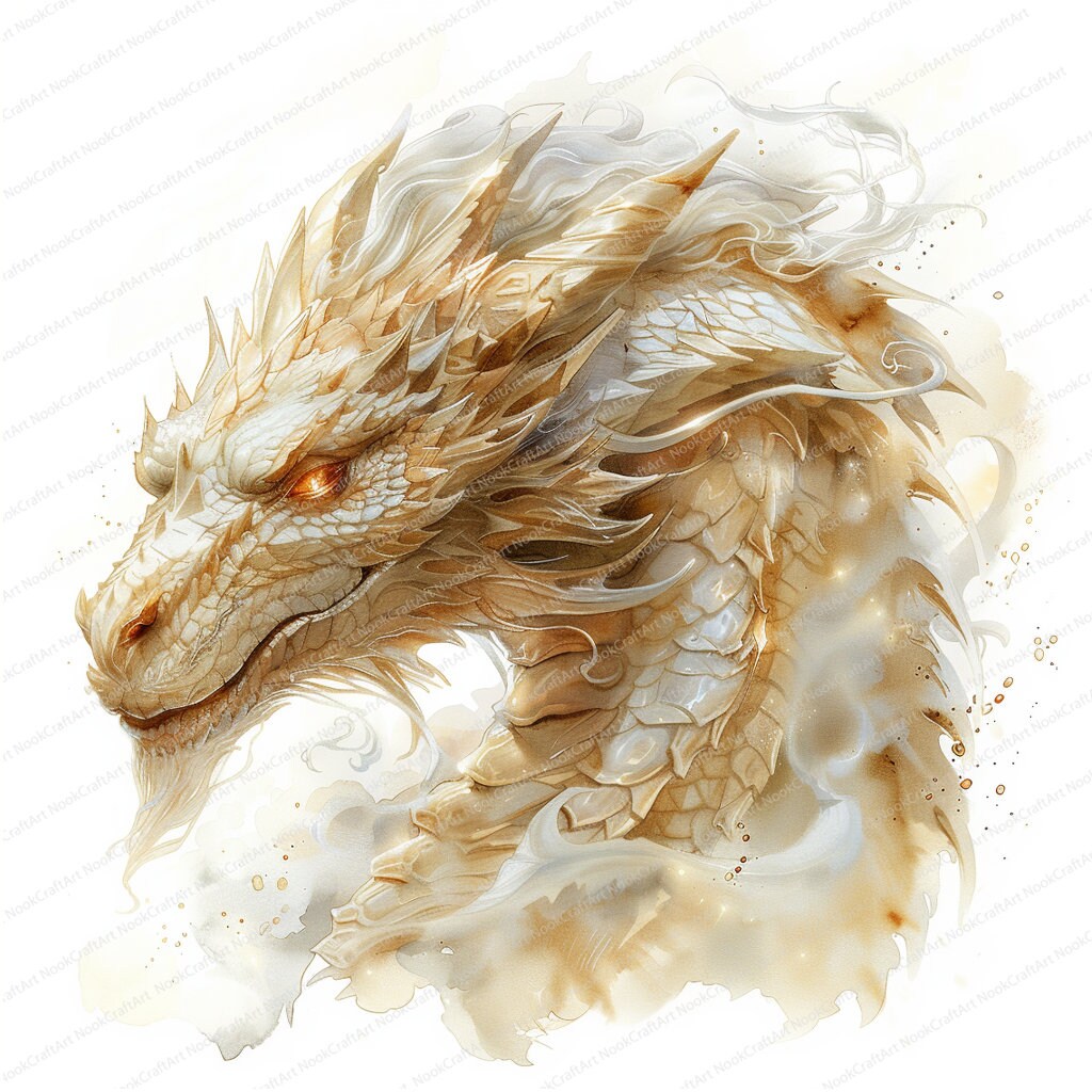 14 ゴールデンドラゴンのクリップアート | 中国のドラゴン | 印刷可能