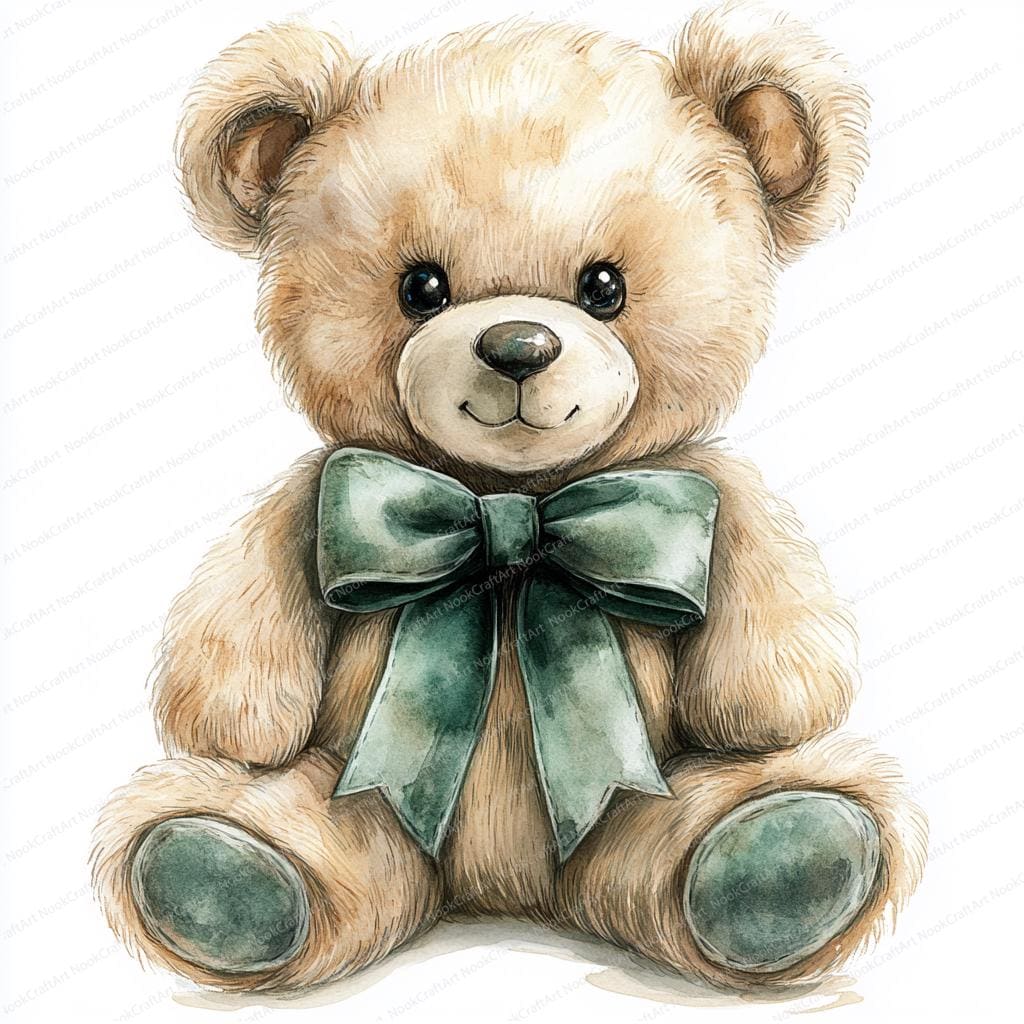 リボン付きテディベアのクリップアート 20 点 | かわいいぬいぐるみの