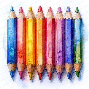 Colección de 18 imágenes prediseñadas de lápiz / Gráficos de bocetos artísticos / Imágenes prediseñadas de acuarela imprimibles / JPG de alta calidad / Manualidades de papel / Diario basura