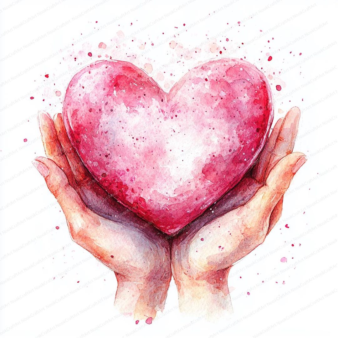 16 Heart Hands Clipart | Romantic Hand Illustration| Printable ...